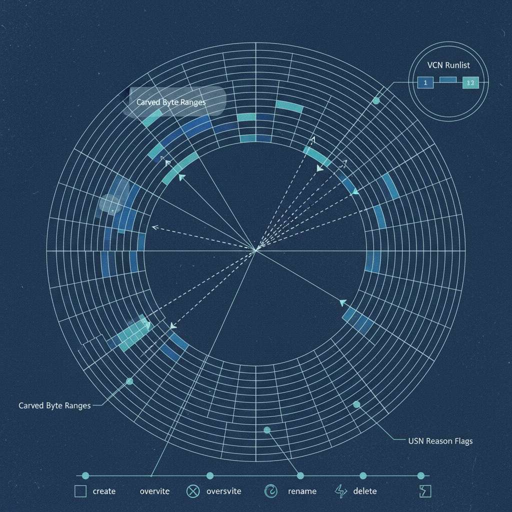 A deep, hands‑on DFIR guide to correlating scattered fragments of deleted NTFS files, mapping their physical disk locations, and building...